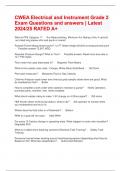 CWEA Electrical and Instrument Grade 2 Exam Questions and answers &vert; Latest 2024&sol;25 RATED A&plus;