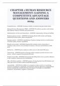 CHAPTER 1 HUMAN RESOURCE MANAGEMENT&colon; GAINING A COMPETITIVE ADVANTAGE QUESTIONS AND ANSWERS 2024&period;