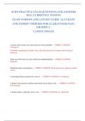 SCRN PRACTICE EXAM QUESTIONS AND ANSWERS  2024 &vert; CURRENTLY TESTING EXAM VERSION AND A STUDY GUIDE &vert; ACCURATE AND EXPERT VERIFIED FOR GUARANTEED PASS &vert;  GRADED A &vert; LATEST UPDATE