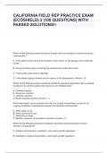 CALIFORNIA FIELD REP PRACTICE EXAM &lpar;ECOSHIELD&rpar; 2 &vert;100 QUESTIONS&vert; WITH PASSED SOLUTIONS&excl;&excl;