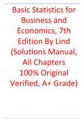 Solutions Manual For Basic Statistics For Business And Economics&comma; 7th Edition By  Lind&comma; William&comma; Samuel