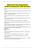 WGU C107 Pre-Assessment Exam&sol;70 Questions with Answers