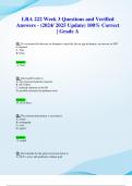 LRA 222 Week 3 Questions and Verified Answers - &lpar;2024&sol; 2025 Update&rpar; 100&percnt; Correct &vert; Grade A