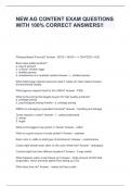 NEW AG CONTENT EXAM QUESTIONS WITH 100&percnt; CORRECT ANSWERS&excl;&excl;