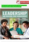 Test Bank For Leadership and Nursing Care Management&comma; 7th Edition By Diane Huber&comma; M&period; Lindell Joseph Chapter 1-26 Latest Update 20242025 ISBN&colon;9780323697118