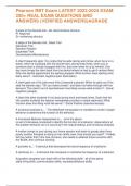 Pearson RBT Exam LATEST 2023-2024 EXAM  250&plus; REAL EXAM QUESTIONS AND  ANSWERS &lpar;VERIFIED ANSWERS&rpar;AGRADE