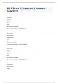 MLS Exam 2 Questions & Answers 2024&sol;2025