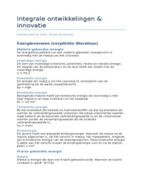 Samenvatting integrale ontwikkelingen en innovatie TBK Utrecht