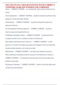 NSG 526 EXAM 3 2024 QUESTIONS WITH CORRECT  ANSWERS 