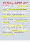 MEDICAL-SURGICAL RN A PROPHECY RELIAS  2024 QUESTIONS WITH VERIFIED SOLUTIONS  GRADED A&plus;
