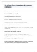 MLS Final Exam Questions & Answers 2024&sol;2025