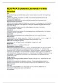 NLN-PAX Science &lpar;Answered&rpar; Verified Solution