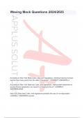 Waxing Mock Questions With Verified Answers A&plus; Graded