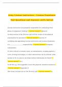 Army License instructors &sol; License Examiners Test Questions and Answers 100&percnt; Solved