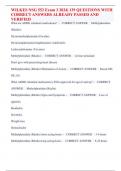 WILKES NSG 552 Exam 3 2024&vert; 139 QUESTIONS WITH  CORRECT ANSWERS