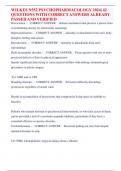 WILKES N552 PSYCHOPHARMACOLOGY 2024&vert; 42  QUESTIONS WITH CORRECT ANSWERS 