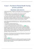 Exam &lpar;elaborations&rpar; Nursing practical  