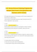 U&period;S&period; Forces Drivers Training Program for Europe Final Exam 2 He Questions and Answers 100&percnt;