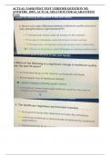 ACTUAL NAHQ POST TEST VERIFIED QUESTION ND ANSWERS  100&percnt; ACTUAL SOLUTION FOR GUARANTEED PASS
