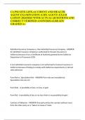 CA PSI SITE-LIFE&comma;ACCIDENT AND HEALTH  AGENT EXAMINATION &lpar;LIFE AGENT&rpar; EXAM  LATEST 2024&sol;2025 WITH ACTUAL QUESTIONS AND  CORRECT VERIFIED ANSWERS&sol;ALREADY  GRADED A&plus;