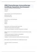 ONS Chemotherapy Immunotherapy Certificate Questions And Answers 