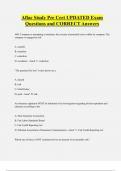 Aflac Study Pre Cert UPDATED Exam  Questions and CORRECT Answers