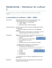 literatuur en cultuur 1&colon; overzicht behandelde schrijvers