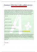 Summary ATLS Test 1 with verified answers