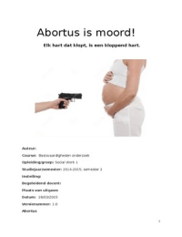 Essay --> Abortus is moord!