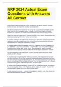 NRF 2024 Actual Exam Questions with Answers All Correct&period;docx