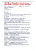 ABO Exam Questions and Answers 2024 With Complete Solution Rated A&plus;