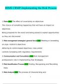 RIMS CRMP-Implementing the Risk Process Exam 2024 Expected Questions and Answers &lpar;Verified by Expert&rpar;