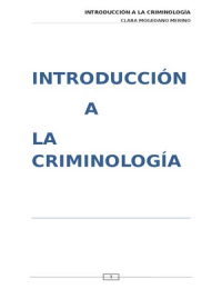 Introducción a la Criminología 