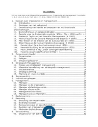 Samenvatting van het boek: Een praktijkgerichte benadering van Organisatie en Management: hoofdstuk 1, 2, 3 t/m 3.5, 6, 8, 9 en 10.3
