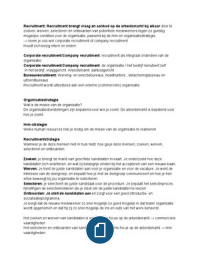 Recruitment samenvatting van Ardienne Verhoeven. 