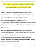 WGU C224 Pre-Assessment Research Foundations Exam Expected Questions and Answers &lpar;2024&sol;2025&rpar; &lpar;Verified Answers&rpar;