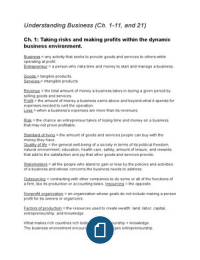 Sumarry&colon; Understanding Business&comma; Ch&period; 1-11 and 21