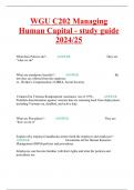 WGU C202 Managing Human Capital - study guide 2024&sol;25