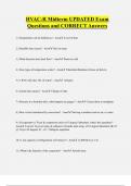 HVAC -R  Bundled Exam Questions Package with Correct Answers