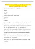 ONS Chemotherapy Biotherapy Certification &lpar;Questions and Answers&rpar;- 2024&sol;2025 &vert; 100&percnt; Pass