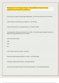 Mechanical Technologist Grade 1 Study Material Exam Review  questions and answers&comma; graded A&plus;&sol;