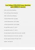 Low voltage    Bundled Exam Questions Package with Correct Answers