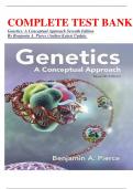 COMPLETE TEST BANK&colon; Genetics&colon; A Conceptual Approach Seventh Edition By Benjamin A&period; Pierce &lpar;Author&rpar;Latest Update&period;