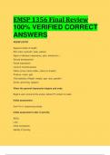 BEST ANSWERS EMSP 1356 Final Review 100% VERIFIED CORRECT  ANSWERS