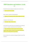 PSPO Questions and Solutions &vert; Grade  A&plus;
