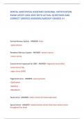 DENTAL ANESTHESIA ASSISTANT NATIONAL CERTIFICATION  EXAM LATEST 2024-2025 WITH ACTUAL QUESTIONS AND  CORRECT VERIFIED ANSWERS&sol;ALREADY GRADED A&plus;