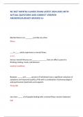 NC BLET MENTAL ILLNESS EXAM LATEST 2024-2025 WITH  ACTUAL QUESTIONS AND CORRECT VERIFIED  ANSWERS&sol;ALREADY GRADED A&plus;