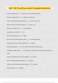 DAT 102 Final Exam with Complete Solution&excl;&excl;