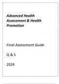&lpar;ASU online&rpar; Advanced Health Assessment & Health Promotion I Final Assessment Guide Q & S 2024
