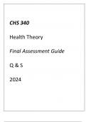 &lpar;ASU online&rpar; CHS 340 Health Theory Final Assessment Guide Q & S 2024